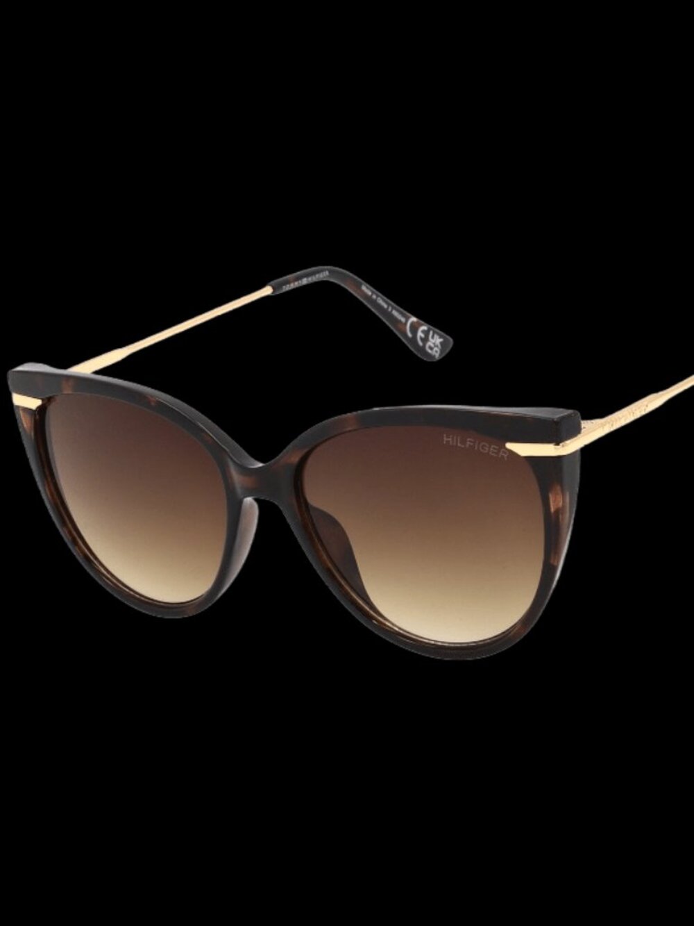 Tommy Hilfiger OL657 Sunglasses, Tortoise Brown, Cat Eye Frame, NEW with Case